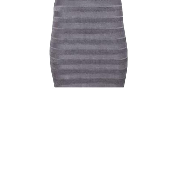 French Connection - slate/gray Striped Bandage Dress W/ Cutout Texture Sz 2 US - Picture 5 of 8